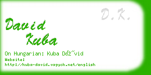 david kuba business card